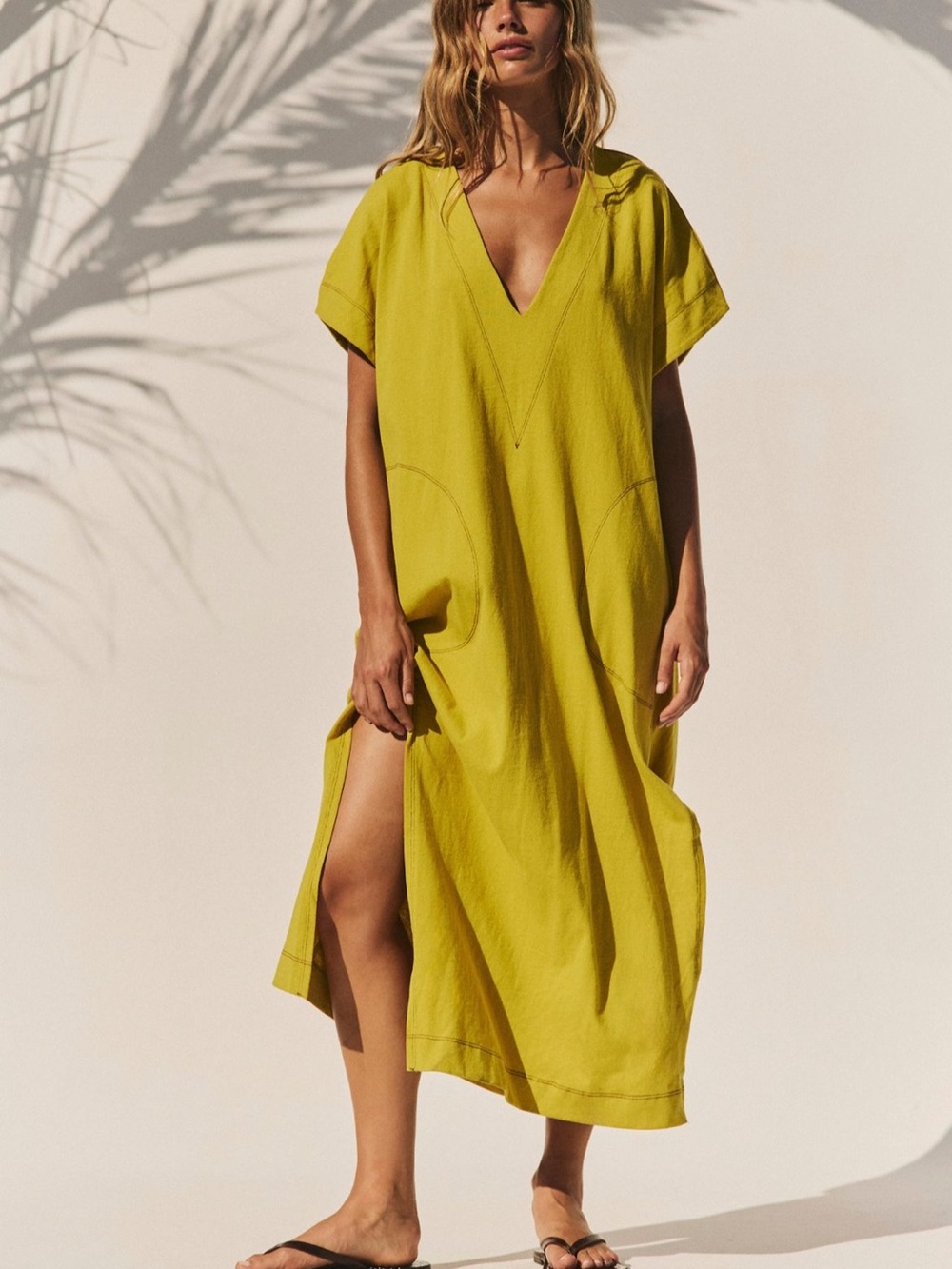 Free People Strada Maxi Dress In Acid Moss In Large